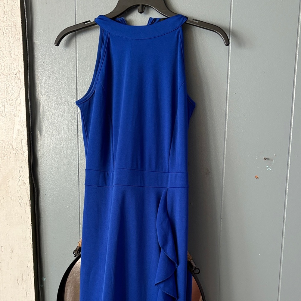 Chic Asymmetrical Blue Dress